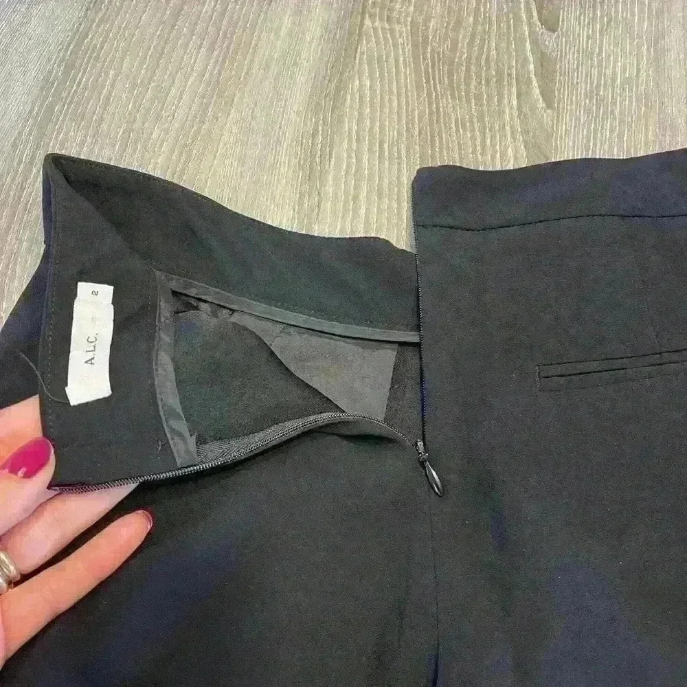 A.L.C black Skinny Pleated Pants Trousers - Picture 7 of 11